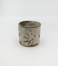 Image 1 of Small  Beige Floral Cup #1