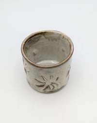 Image 2 of Small  Beige Floral Cup #1