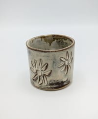 Image 3 of Small  Beige Floral Cup #1