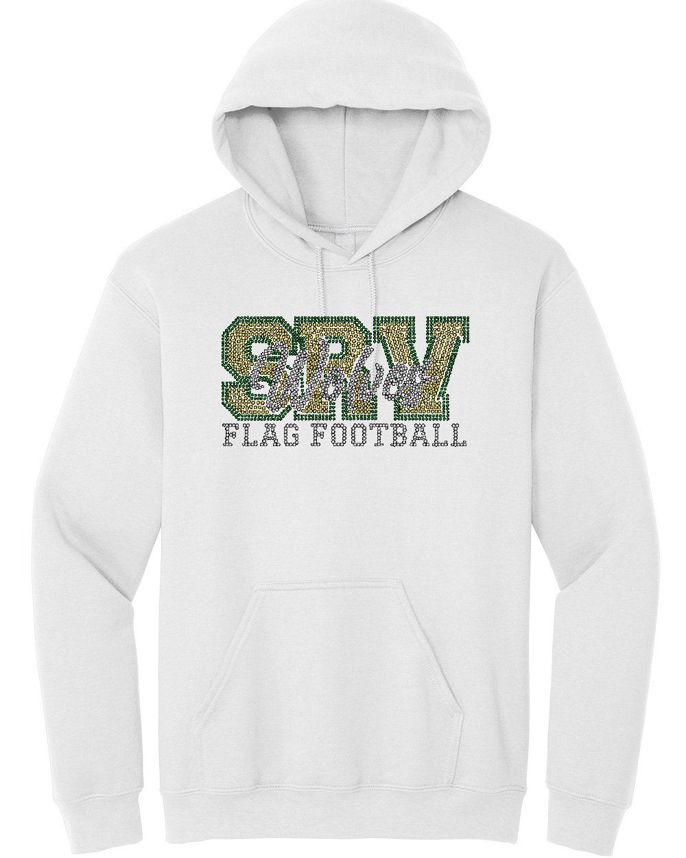 Image of SRV Wolves Flag Football Crystal Hoodie