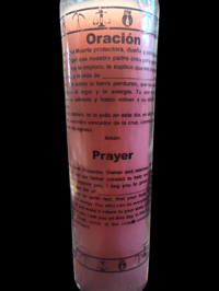 Image 2 of Pink Santa Muerte Candle 