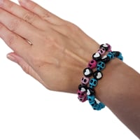 Image 1 of Skulls & Hearts Bracelet (Size Medium)