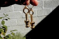 Image of Gold Hardware Earrings: Thumb Screw