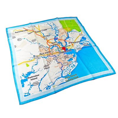 Image of The Charleo Silk Map Scarf