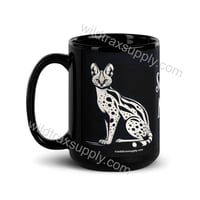 Image 3 of Serval DAD Black 15 oz Black Ceramic Coffee Mug