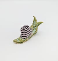 Image 2 of Turquoise Green & Purple Snail