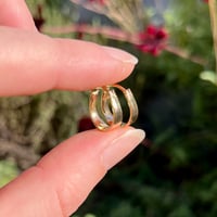 Image 4 of Hand-Forged Hoops in Gold