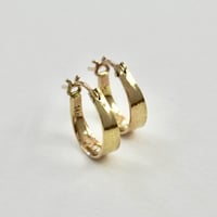Image 3 of Hand-Forged Hoops in Gold