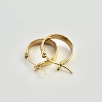 Image 2 of Hand-Forged Hoops in Gold