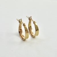 Image 1 of Hand-Forged Hoops in Gold