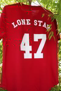 Image 4 of Lone Star Baseball Jersey (Red)