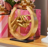 Image 2 of Large Resin Gold Mothers Day Decorations New Families Love Statue Wedding Sculpture 