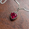 Ruby Heart Necklace 