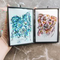 Image 3 of Bespoke Mini Double Pet Portrait (3.5"x5")