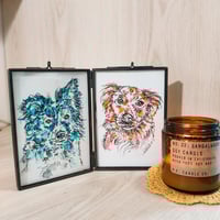 Image 1 of Bespoke Mini Double Pet Portrait (3.5"x5")