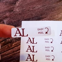 Image 1 of Custom Easy Peel Card Catch Stickers