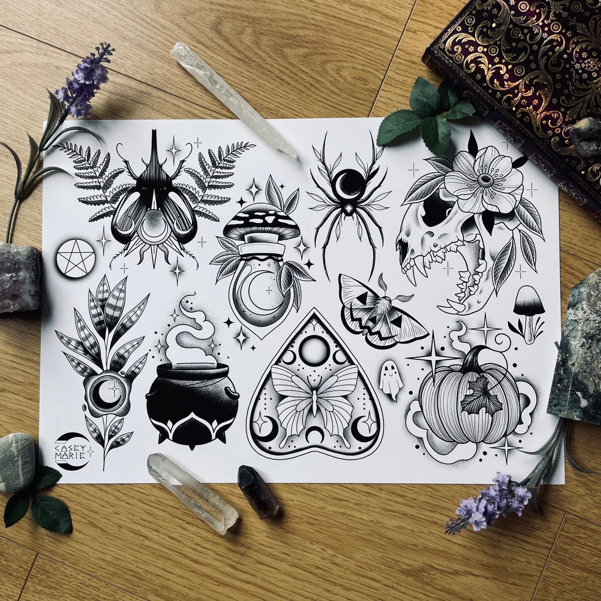 Image of A3 Witchy Flash Print 