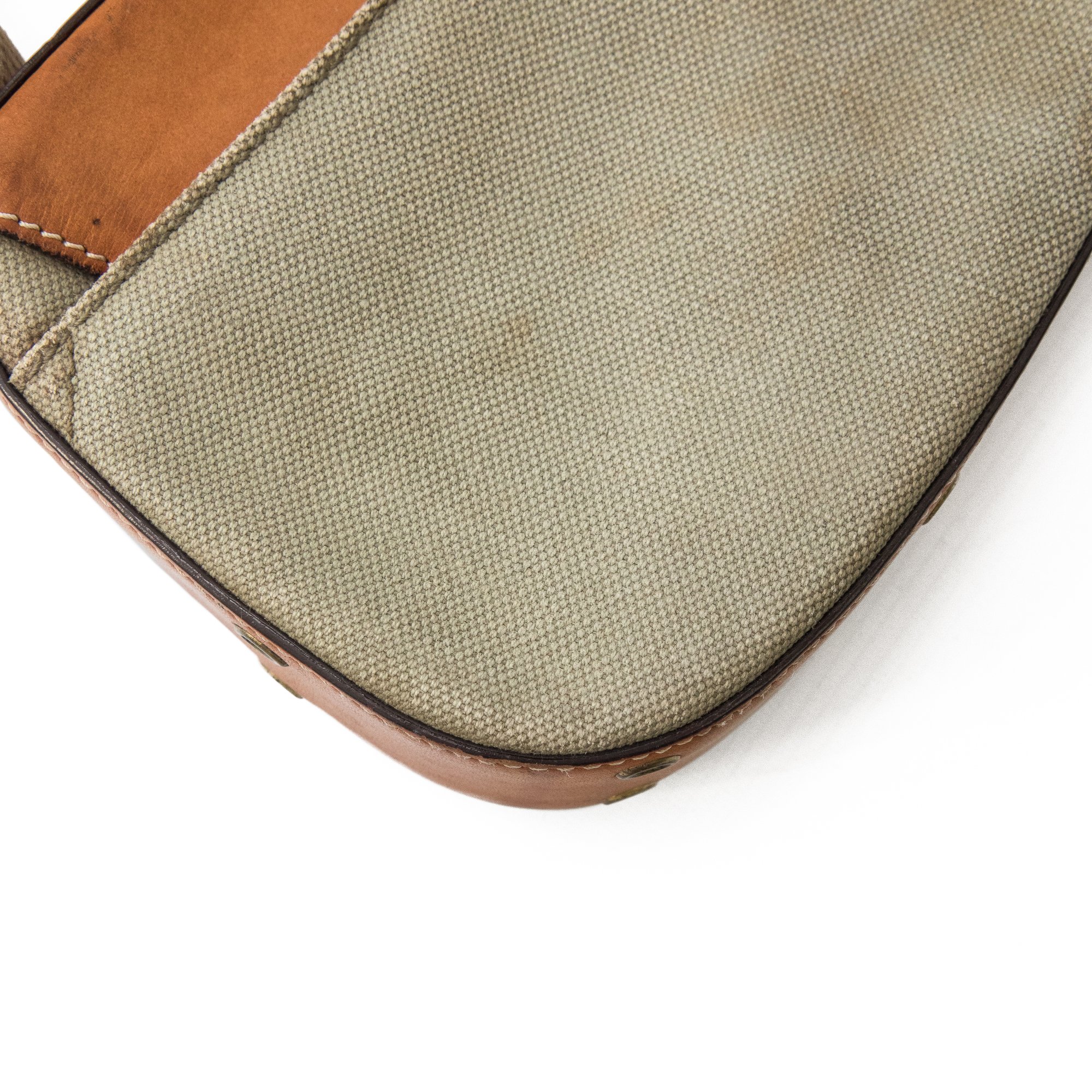 Image of Christian Dior Green Canvas Street Chic Columbus Shoulder Bag
