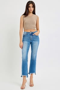 Image 2 of RISEN - TUMMY CONTROL MID RISE CROP BOOTCUT 