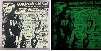 Image of glow in the dark - HALLOWEEN SPECIALS - art panels  1 left