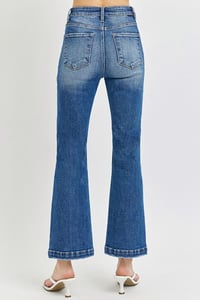 Image 3 of RISEN - HIGH RISE FRONT PATCH POCKET ANKLE FLARE JEANS