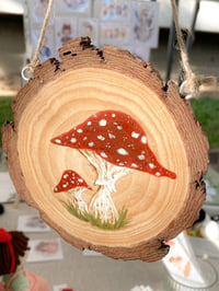 MUSHROOM WOOD PAINTING