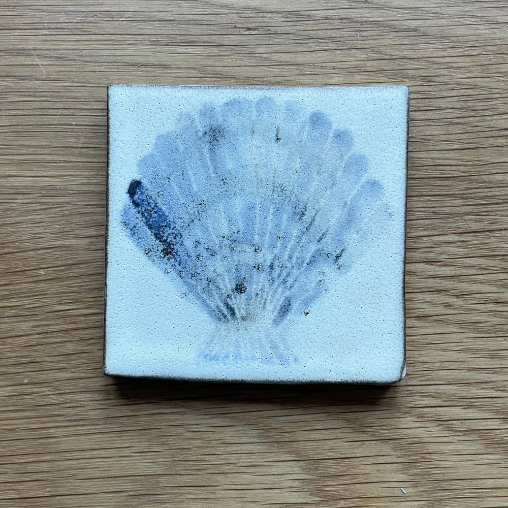 Pale scallop tile small