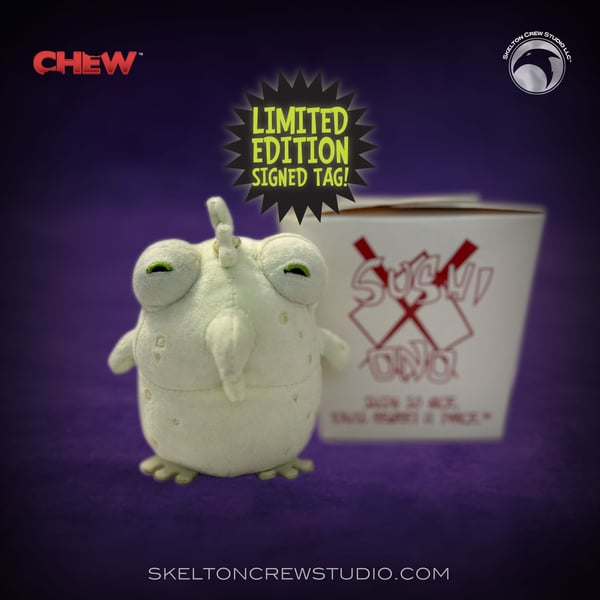 Image of CHEW: SIGNED Limited Edition 15th Anniversary Glow Chog Plush!