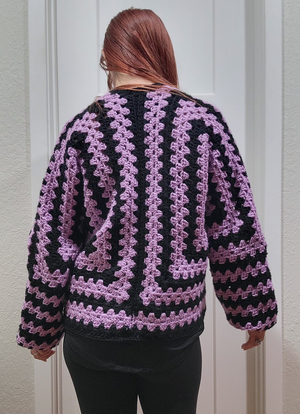 Purple and Black Cardigan | Hilary's Twisted Creations