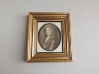 Image 1 of Antique Miniature Print of John Graham 'Bonnie Dundee' by David Paton (active 1600s) Vintage Framed 