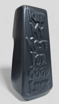 Image 2 of Katiki Aku Aku Las Vegas Good Luck Coin Tiki Mug Satin Black Limited Edition of 200 FREE SHIPPING
