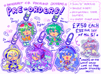 Image 2 of InternetCo Mini Holographic Vocaloid Keychains [PREORDER]