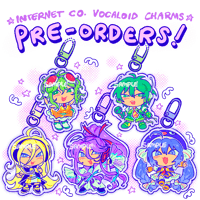 Image 1 of InternetCo Mini Holographic Vocaloid Keychains [PREORDER]