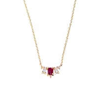 Image 1 of Deco Ruby Necklace