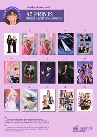A5 PRINTS (SERIES, MUSIC AND MOVIES)