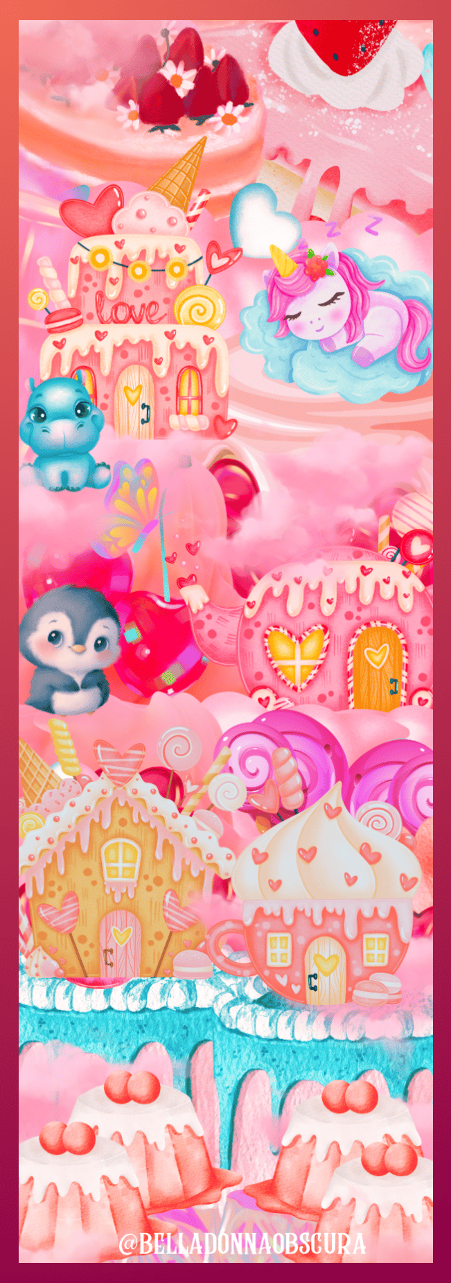 Image of Enchanted Candy Forest Holographic Bookmark