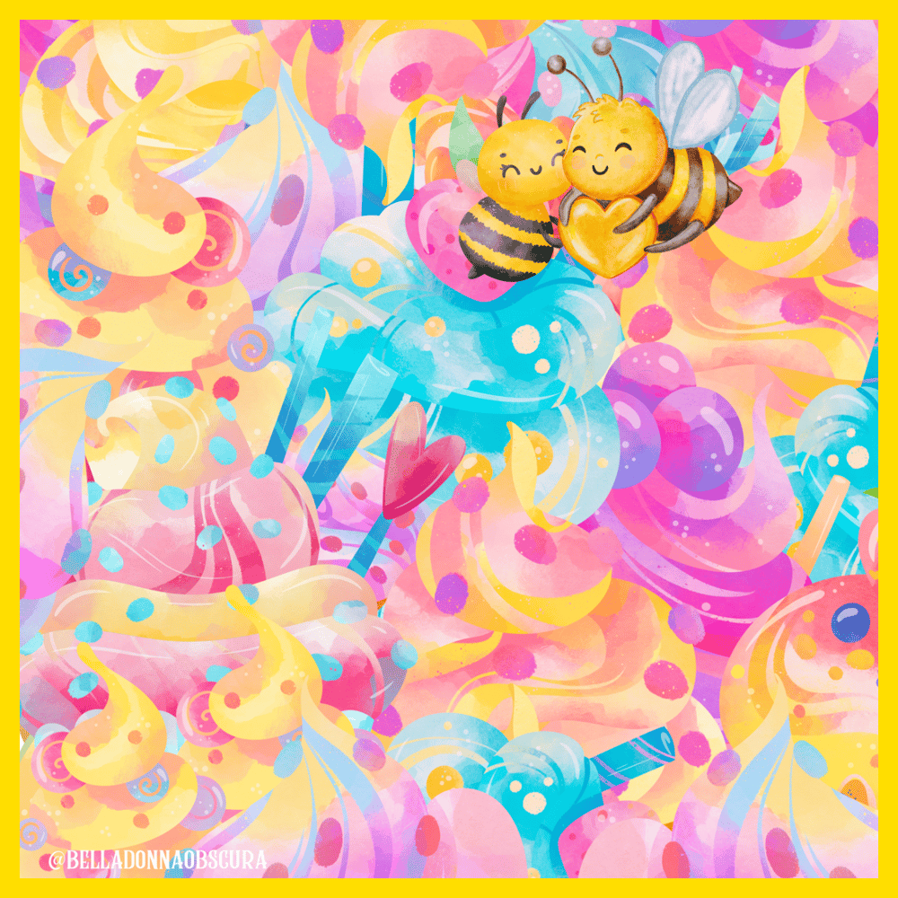 Image of Cuddly Bumblies | Holographic Sticker and Print