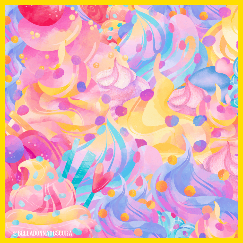 Image of Ice Cream Daydream | Holographic Sticker and Art Print