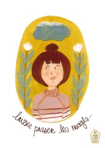 Image of Sérigraphie sur Papier " LECHAT SOUS L' ARBRE"