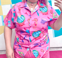 Image 1 of Mermaid Make-Up Button Down Shirt