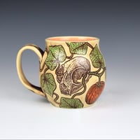 Image 1 of 16 oz - Cat Skull & Pumpkin Vines Mug