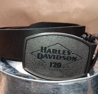 HD Belt - 120th Matte Text Men's Leather Belt