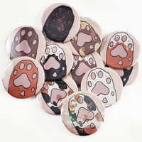 Image 1 of Cat Paw 2.25" Pinback Buttons