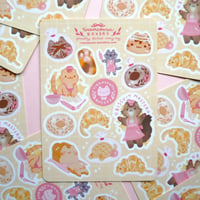 Image 1 of Tirameowsu bakery sticker sheet