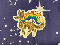 Image 1 of Rainbow Painted Dog Sticker