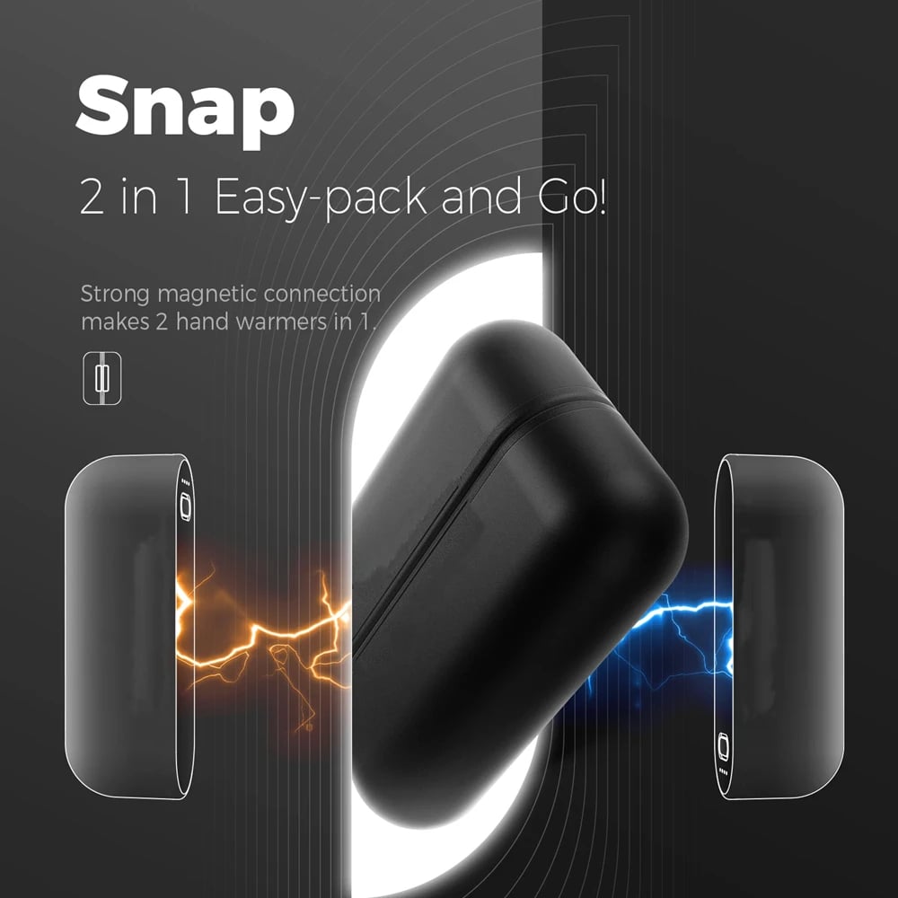 MSL New 2-in-1 Magnetic Rechargeable Hand Warmers Electric Portable Handwarmers