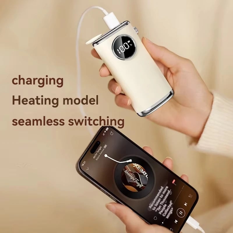 MSL Portable Pocket Hand Warmer with Digital Display for Winter Warmth
