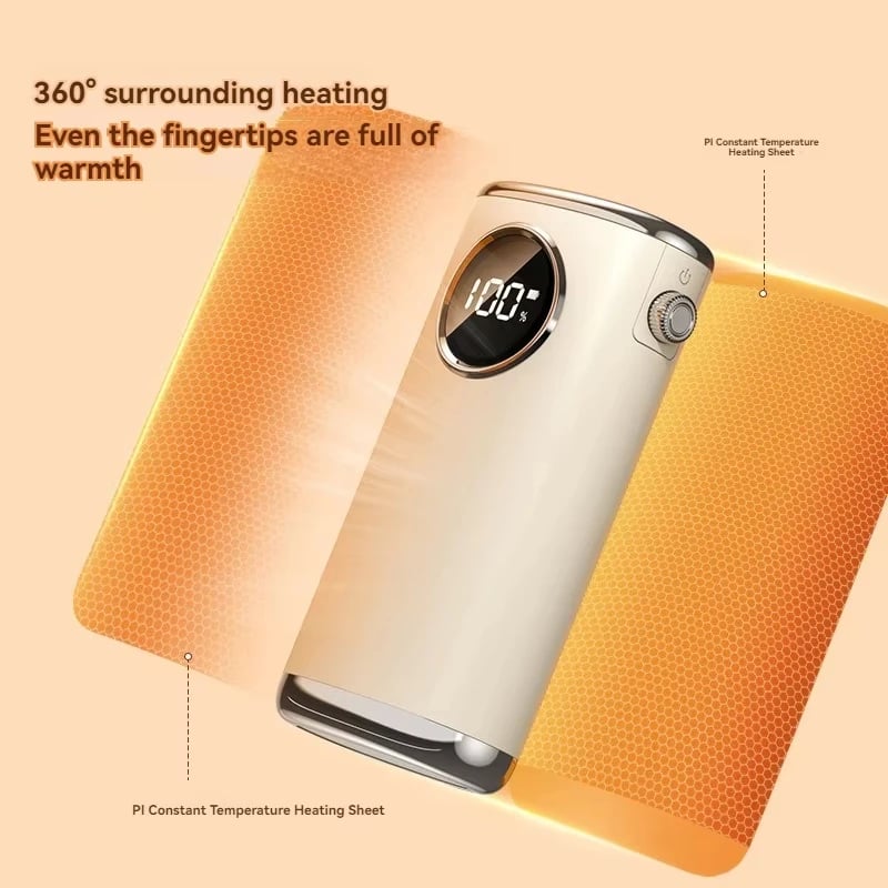 MSL Portable Pocket Hand Warmer with Digital Display for Winter Warmth