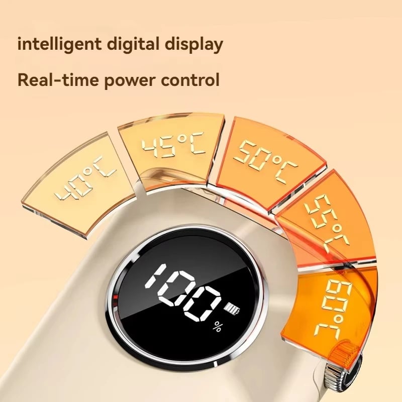 MSL Portable Pocket Hand Warmer with Digital Display for Winter Warmth