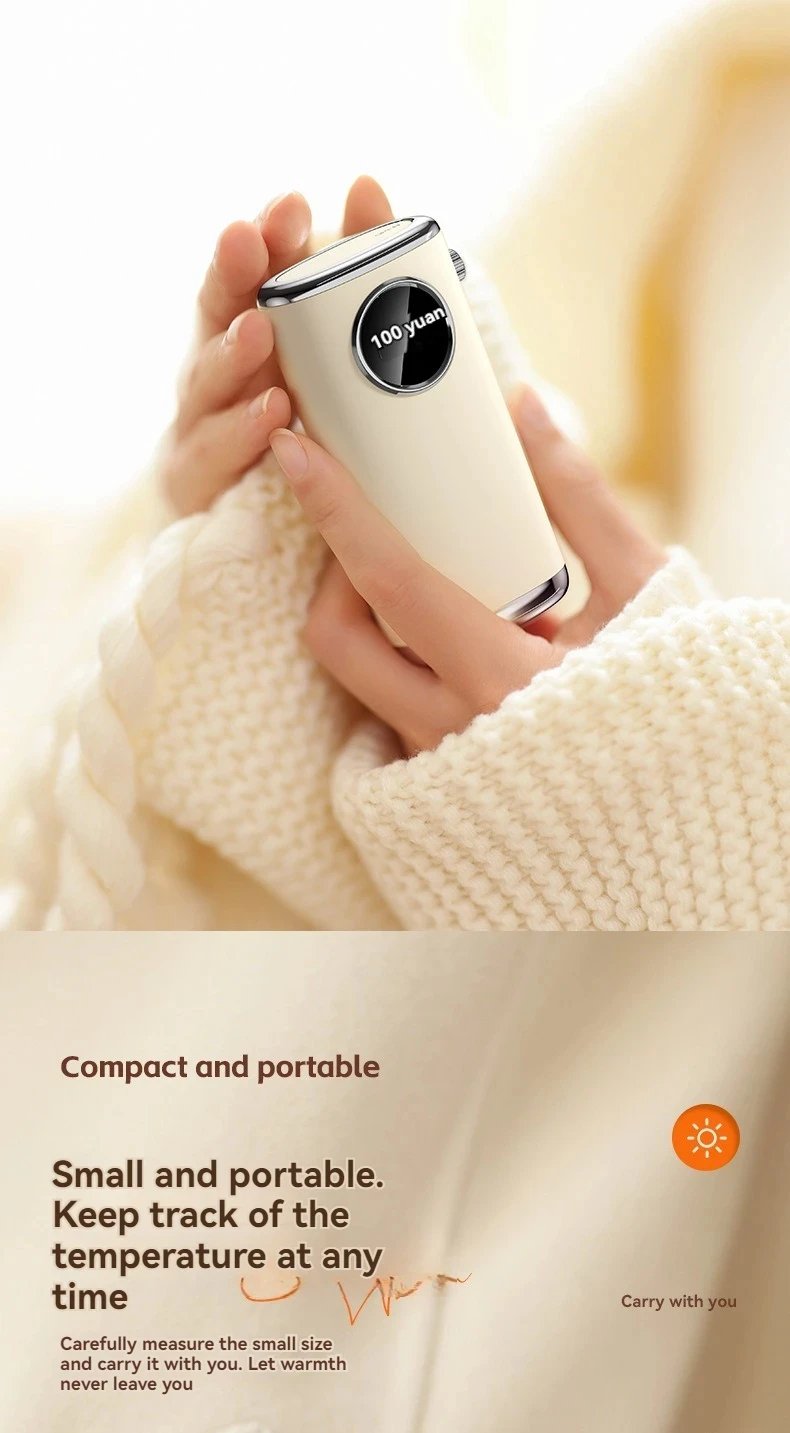 MSL Portable Pocket Hand Warmer with Digital Display for Winter Warmth